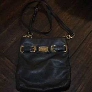 Micheal Kors Black Leather Crossbody